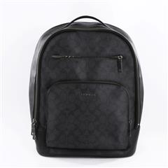 COACH Ethan Backback in Signature Canvas Charcoal/ Black Men Bag
